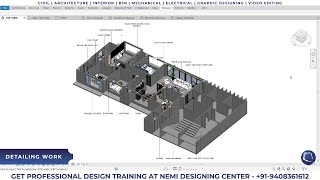 Revit Architecture 3D Floor Plan & Interior Detailing | Student Project Showcase