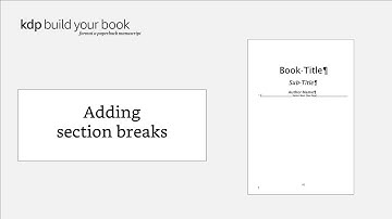 Adding section breaks
