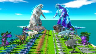 Dinosaurs revolt battle with SHIMO GODZILLA 2014 Ice Frostbite + Giganotosaurus VS Team Sharkzilla by MrTong 37,038 views 3 weeks ago 21 minutes