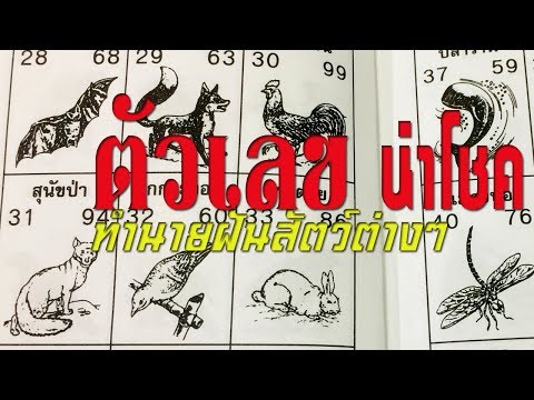 ตัวเลข นำโชคทำนายฝันสัตว์ต่างๆ