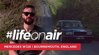 Mercedes W126 on Air Suspension - #LifeOnAir Interview in Bournemouth, England