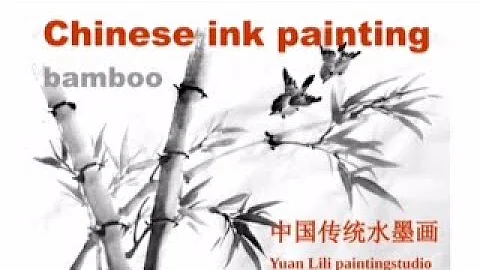 Chinese ink painting Demo-bamboo, chinesische Tusc...