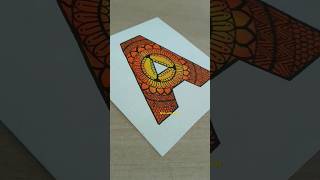 Alphabet-A | Mandala | painting #art #alphabet