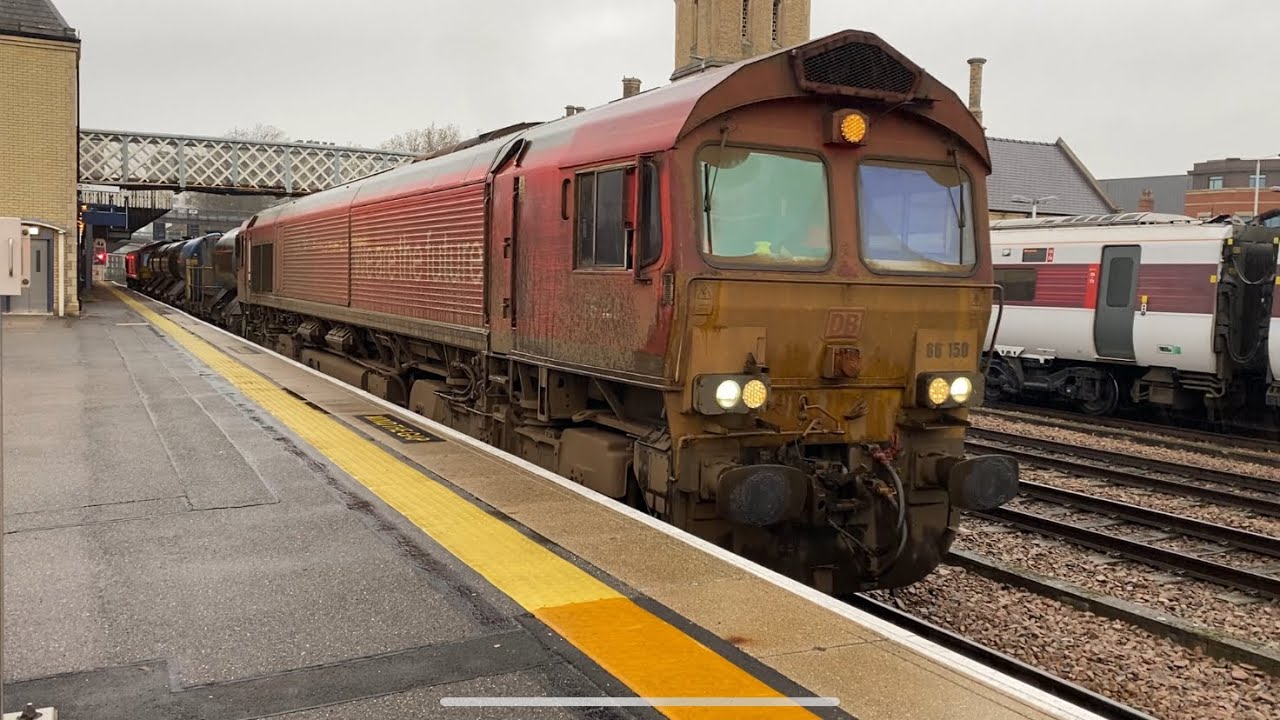 DBC 66150 with 66158 - 3J84 Toton North Jn to Sandicare Ballast Sidings RHTT, Lincoln - 12/11/2025