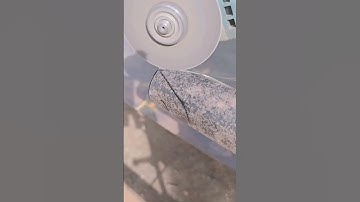 This is the process of cutting a half circle on an iron pipe #cuttingpipe #ironpipe #circle #process