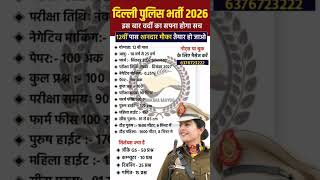 Delhi Police Constable New Vacancy 2026 || Delhi Police SYLLABUS 2026 || Delhi Police Form Date 2026