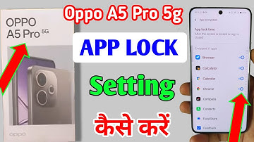 How to lock apps in Oppo a5 pro 5g/ Oppo a5 pro 5g me app lock kaise kare/app lock setting
