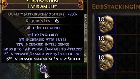 POE: 3 Minute Guide to Crafting an Intelligence Stacking Amulet (◆◆expensive)