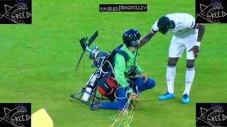 Paraglider lost control as he enters football stadium during Euro 2020 competition