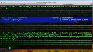 osquery Basics: Finding Browser Extensions using osquery
