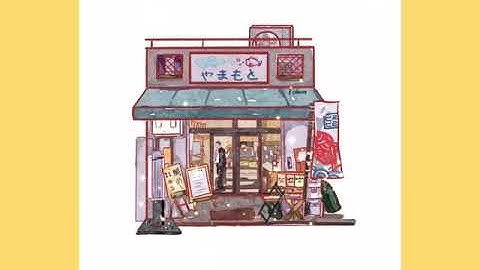 【Procreate】Japanese Store Watercolor 2D Time-lapse | Practice