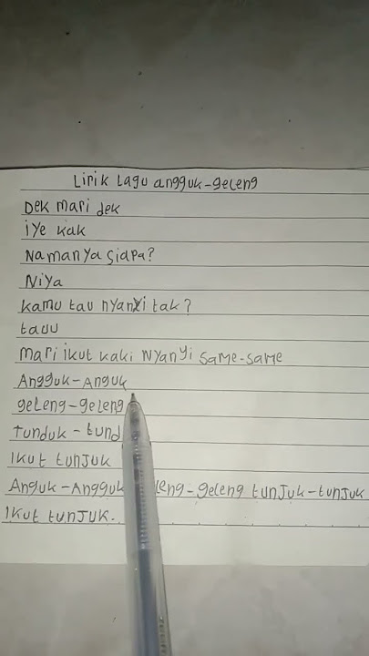 lirik lagu angguk angguk geleng geleng