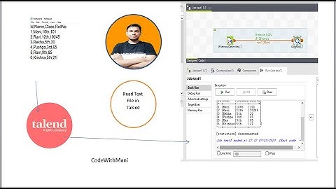 How to read the Text file inside the Talend software #developers #talend #programming #database