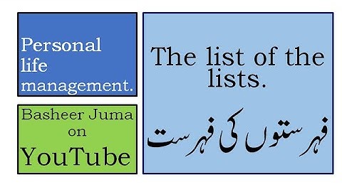 Basheer Juma The List of the lists  Video