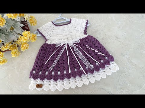 Süper Kolay ve Güzel Tığ işi Elbise / 6 ay /Tığ işi Bebek Elbisesi
