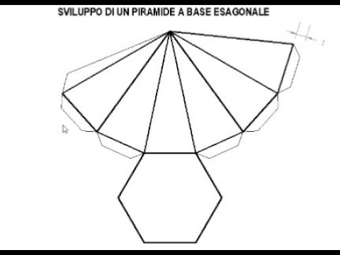 Sviluppo e costruzione di una piramide a base esagonale
