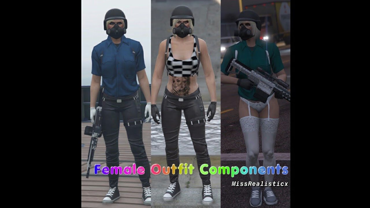 GTA V Online 7 Female Outfit Components YouTube