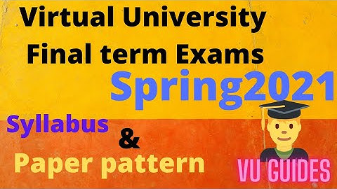 VU Finalterm Exams spring2021 Paper Pattern announced// VU Guides