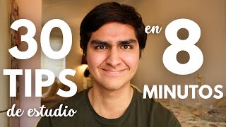 30 tips de estudio en 8 minutos  | MÁXIMA productividad