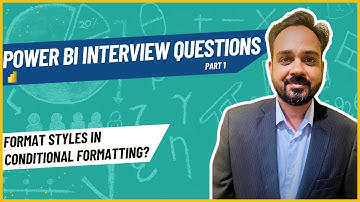Power BI Interview Questions- What are the three format styles in Power BI conditional formatting?