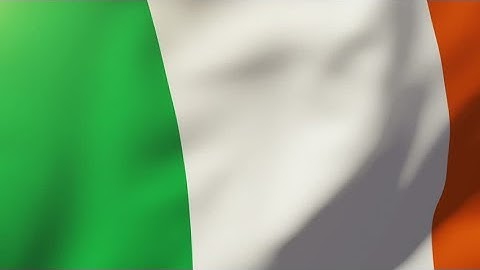 4K Ireland flag waving in the wind. Looping sun rises style. Animation loop Stock video