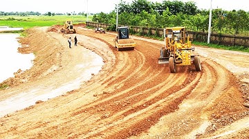 Best Tow Motor Grader Grading Gravel Foundation New Road, Powerful of Motor Grader Processing Road