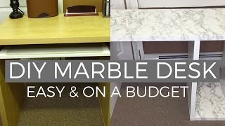 Hey guys! this weeks video is a diy marble desk makeover cheap & easy
(ikea hack)! watch me my old ikea into beautiful all white and p...