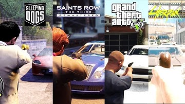 Attention of DETAIL in GTA 5 vs Cyberpunk 2077 vs Watch Dogs Legion vs Sleeping Dogs Saints Row 3