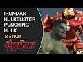 Avengers Age of Ultron, Ironman Hulkbuster punching Hulk X 10 Times