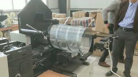 expanded mesh spiral filter core making machine