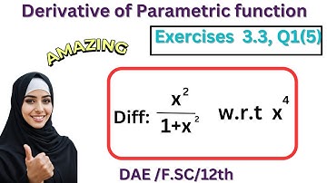 DAE Applied Math 212|Chain Rule Application in Parametric Equations|Easiest Maths