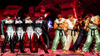 [KOF Mugen] Iori Yagami Team vs Ryu Team