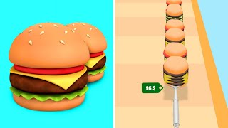 Burger Stack 3D! 🍔🍔🍔 Gameplay iOS - How to Make Delicious Burgers screenshot 4