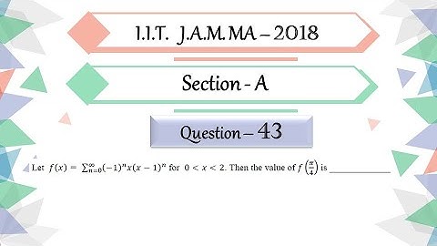 IIT JAM 2018 Mathematics Question 43 | Real Analysis | Taylor Series |  By Prabhakar Singh