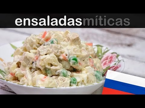 Video: Recetas De Ensalada Olivier: Clásica Con Salchicha, Pollo, Mariscos Y Otros Ingredientes, Foto Y Video
