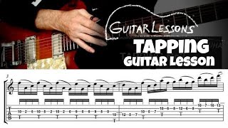 Guitar TAPPING Lesson No2 (TAB) - Modern Guitar Techniques - Peter Luha Resimi