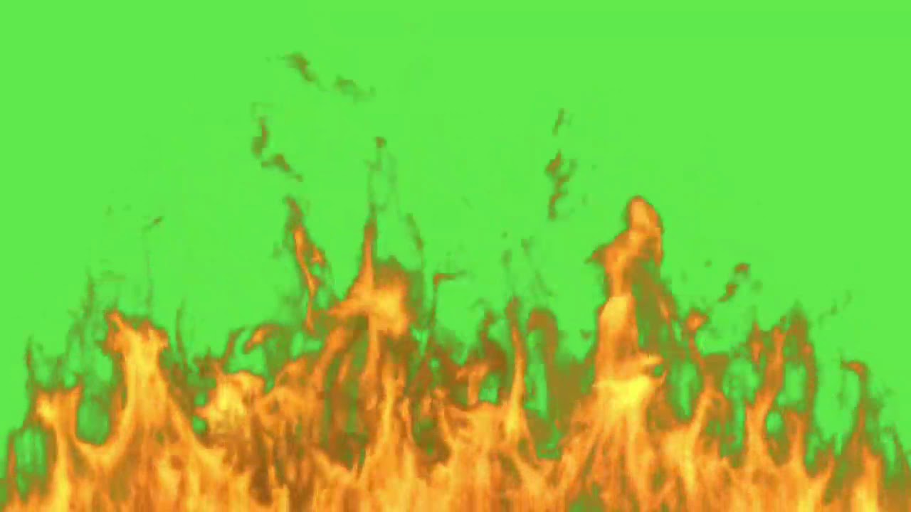 fire green screen 4k