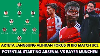 Arteta Immediately Shifts Focus to the Champions League❗Potential Starting XI Arsenal vs Bayern M...