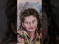 watercolor Portrait painting #shorts #watercolor #painting