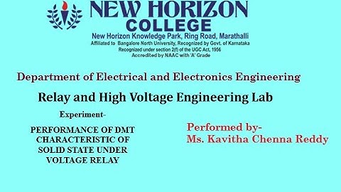 Performance of DMT characteristic of solid state under voltage relay
