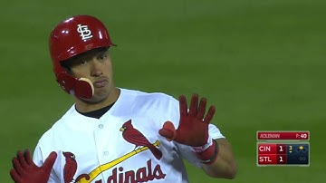 CIN@STL: Wong plates Grichuk with an RBI double