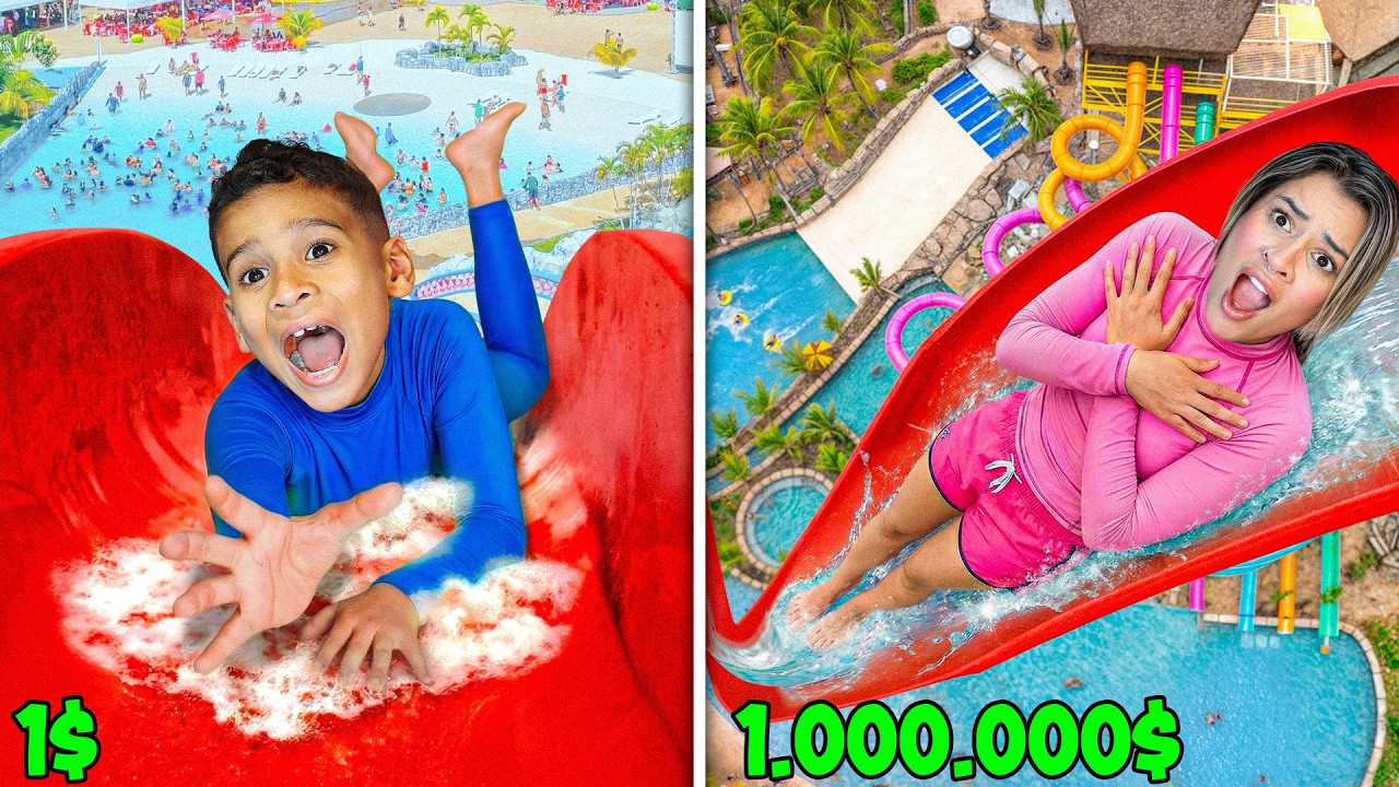 PARQUE AQUÁTICO DE 1 DÓLAR, 1000 DÓLARES OU 1.000.000 DE DÓLARES