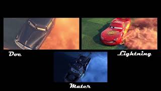 Cars: "Right To Go Left" Comparison (Doc/Lightning/Mater)