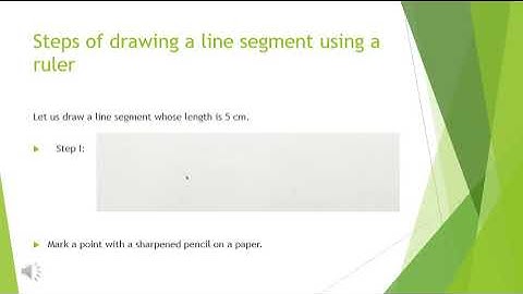 Drawing a line segment using a ruler