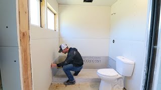Our SHIPPING CONTAINER Bathroom!