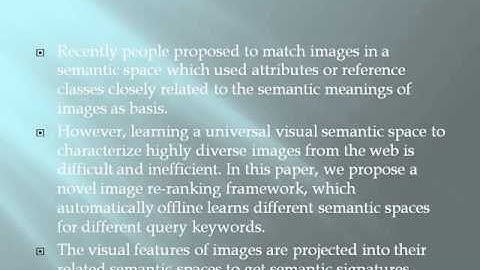 2014 IEEE JAVA/DOTNET Web Image Re Ranking Using Query Speciﬁc Semantic Signatures