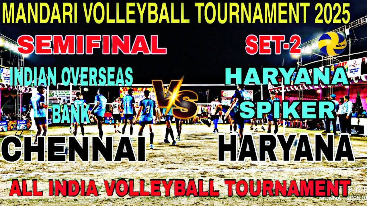 IOB CHENNAI 🔥VS HARYANA SPIKER💥#All india volleyball Match💪All National players#Official Vollyball