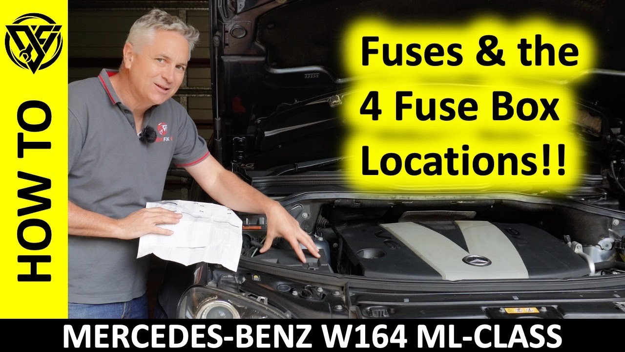 Mercedes ML350 W164 Fuse Diagram and Fuse Box Locations - ML280 ML300 ML320 ML400 ML500