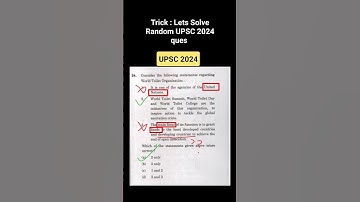 Procedure to solve Random ques in UPSC 2025 PRELIMS💀🔥