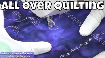 Easy All Over Quilting Design - Dew Drops and Decorative Stitches!